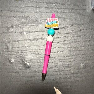 Handcrafted I speak fluent sarcasm beaded pen